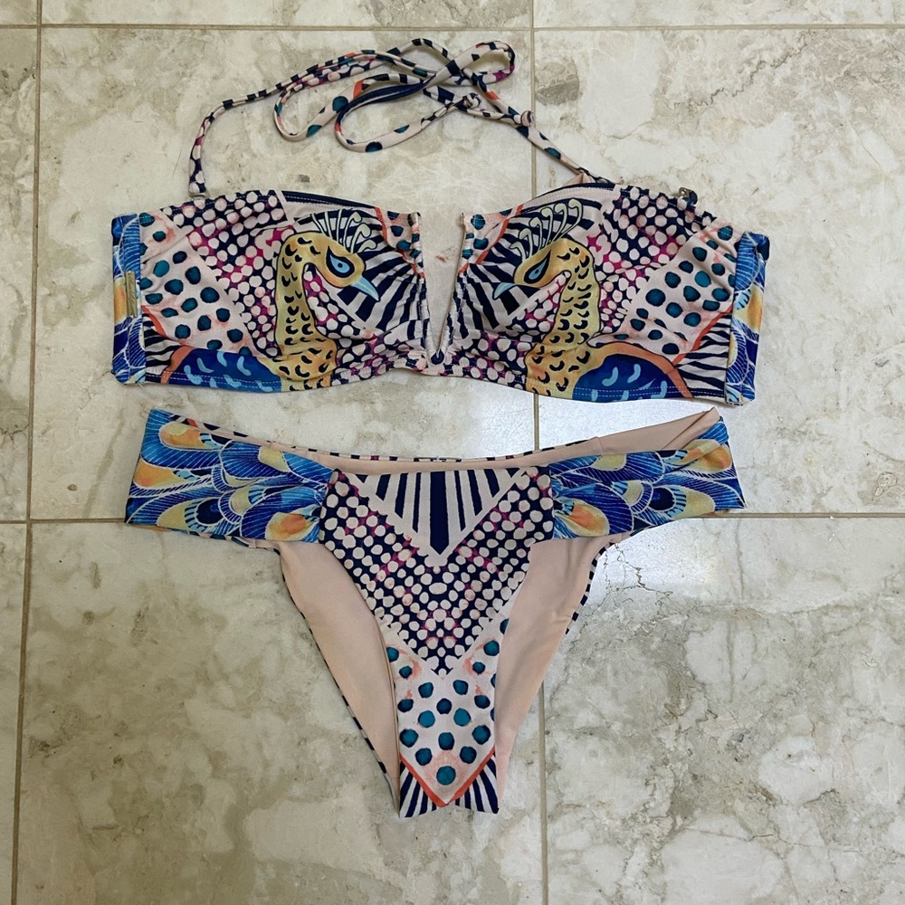 Mara Hoffman Pink Peacock Bikini
